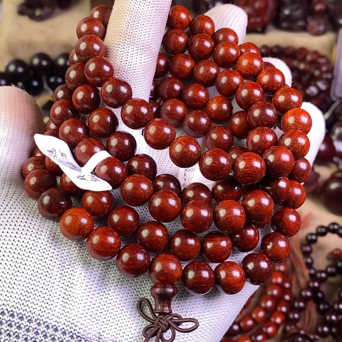 小叶紫檀手串/手链封****式无胶无蜡10高油