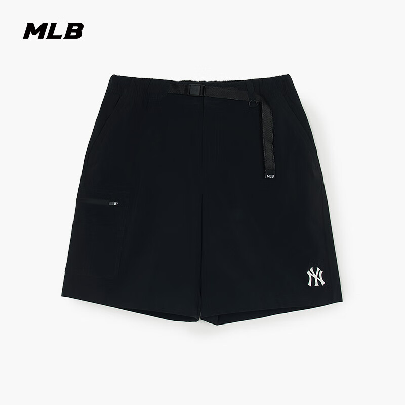 MLB官方 男女情侣经典logo凉感休闲百搭梭织短裤25新款 3ASMB0453