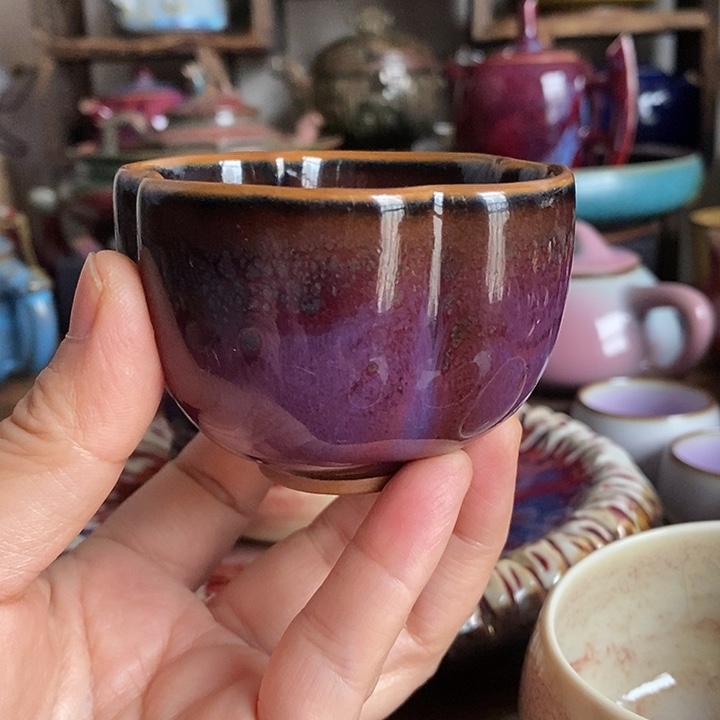 中国神后钧瓷茶具处理