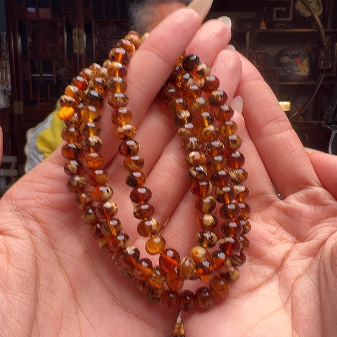 琥珀裸石未镶嵌抚顺琥珀20129。7mm