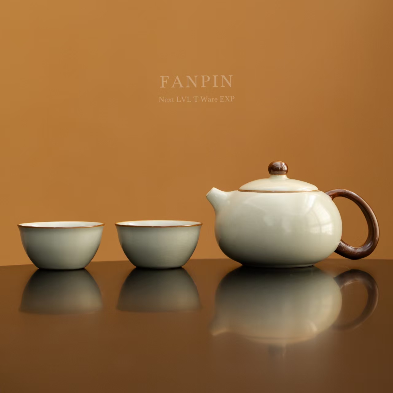 汝窑陶瓷西施壶可养开片一壶两杯