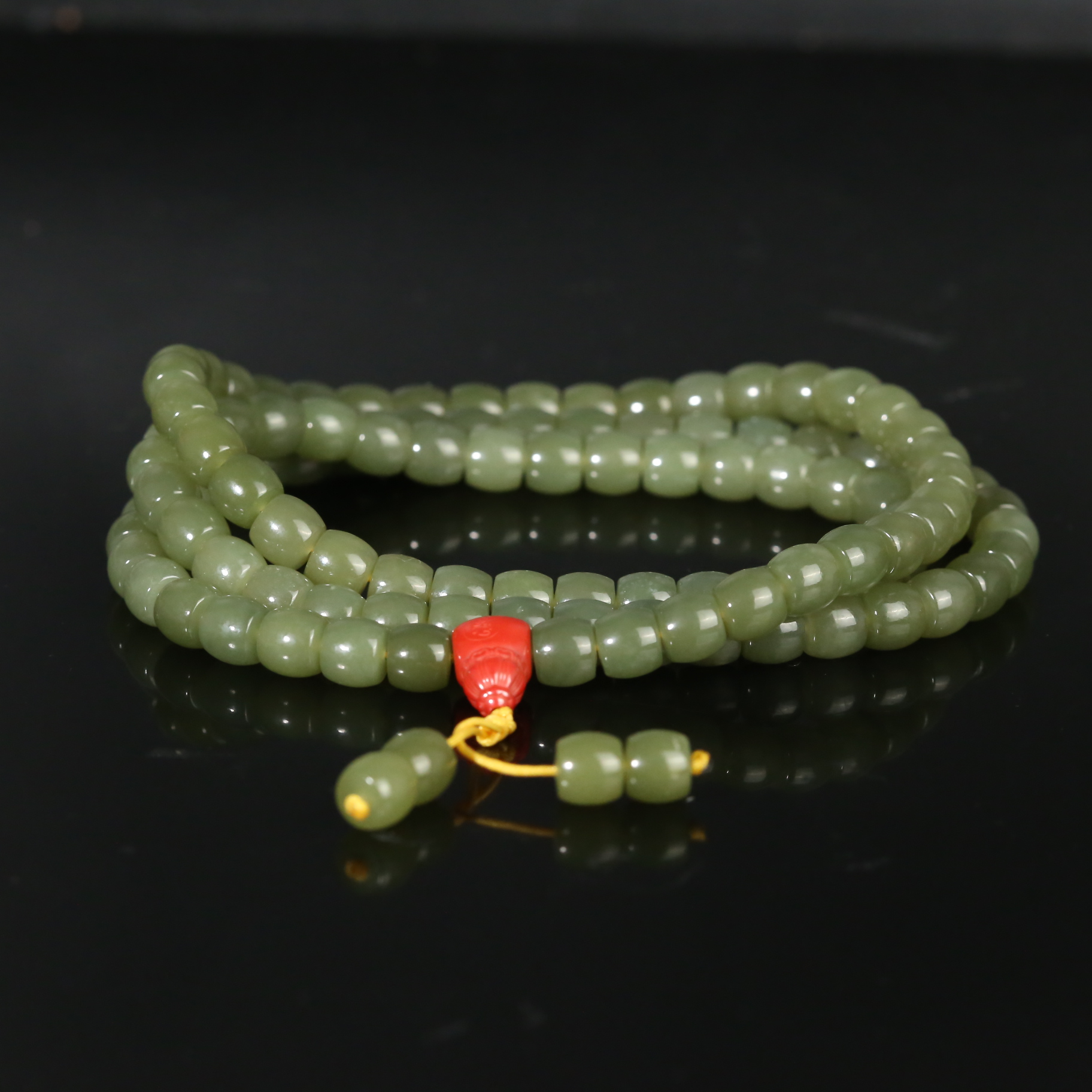 二十世纪和田玉桶珠108子ACZL2511052050