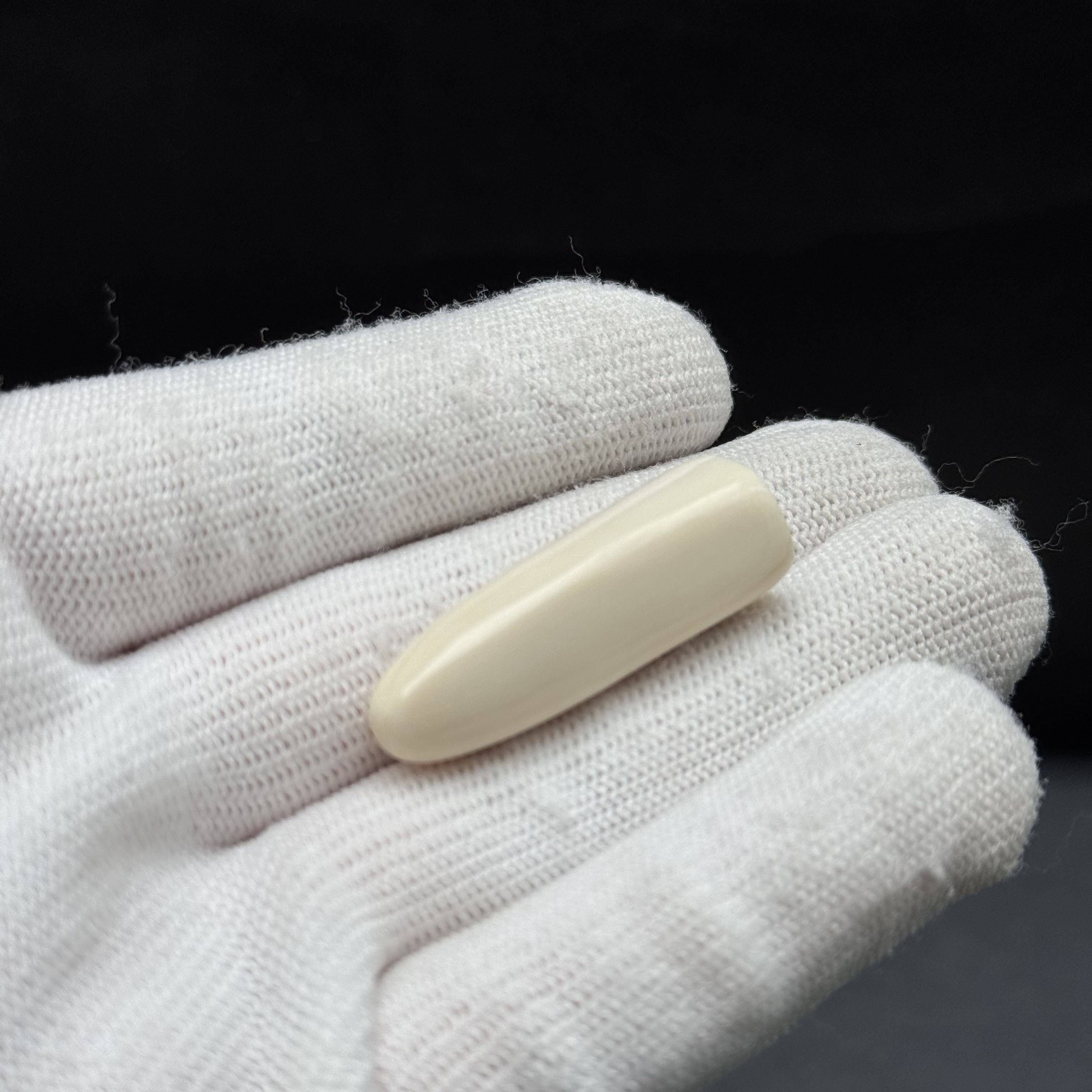 D3866天然猛犸牙 牙尖 34mm支持鉴定 假一罚四