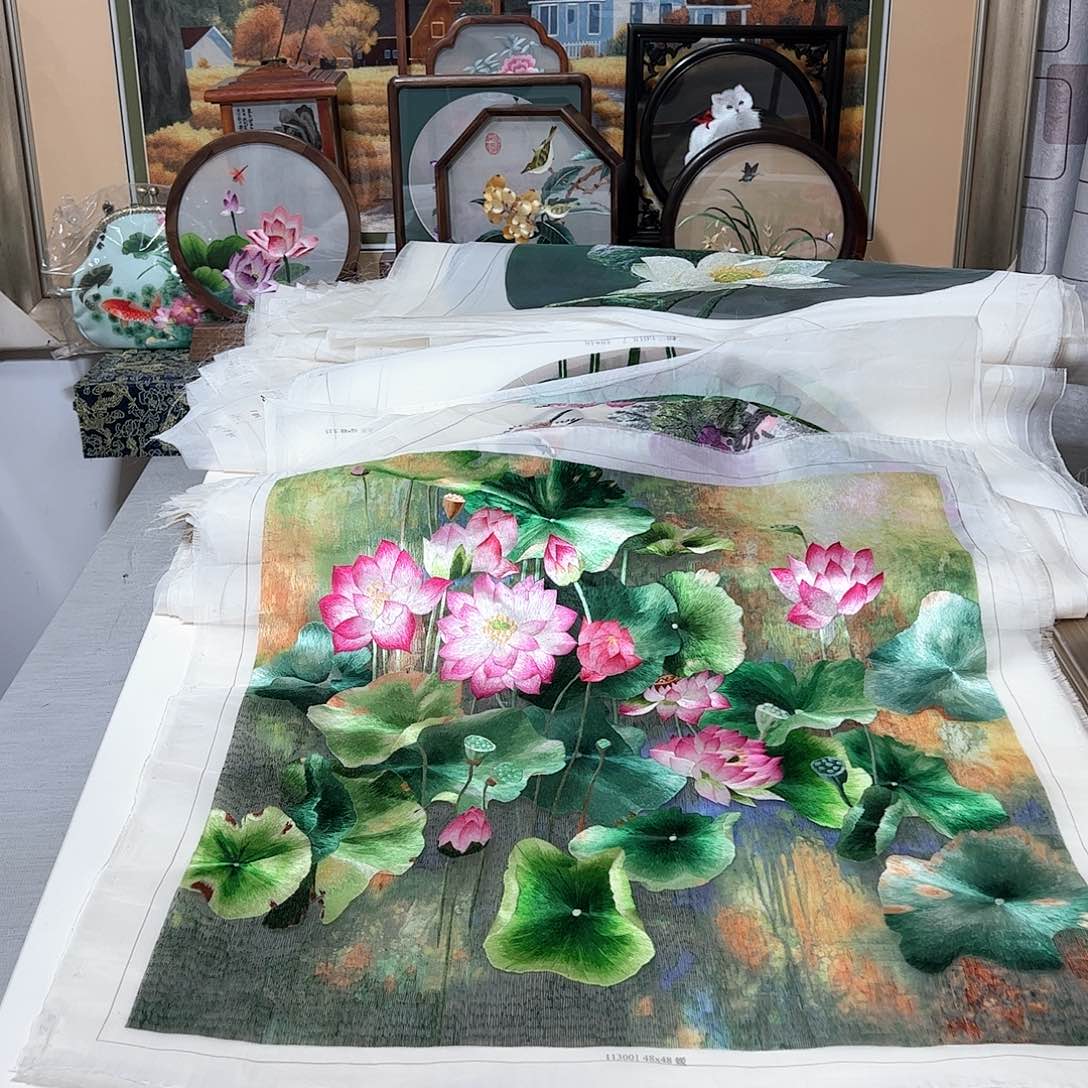 刺绣纯手工刺绣画