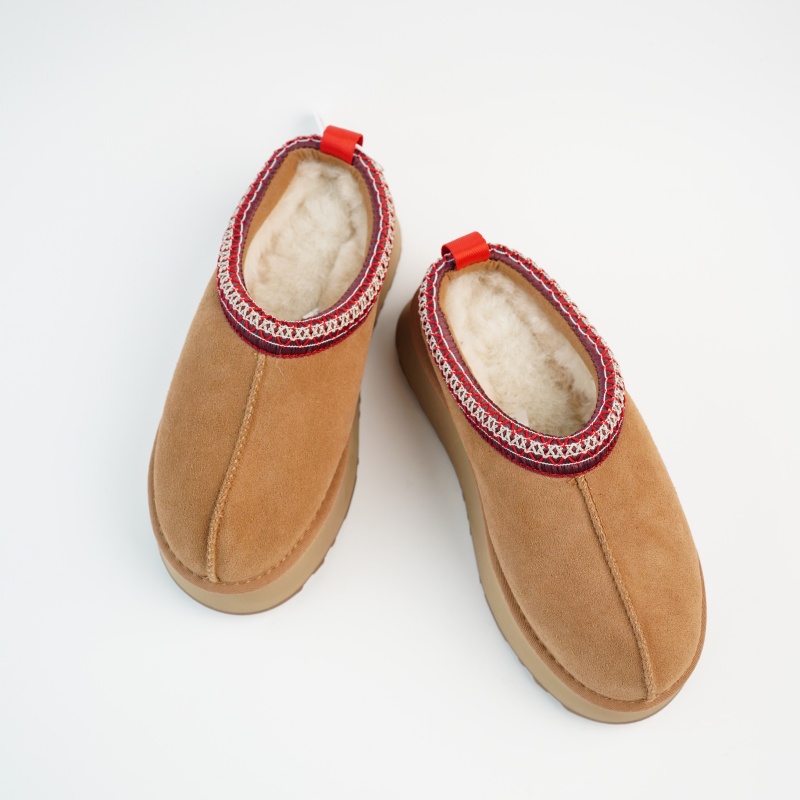 【民族风】底厚4cm桑坡女款雪地靴冬季保暖真皮加厚