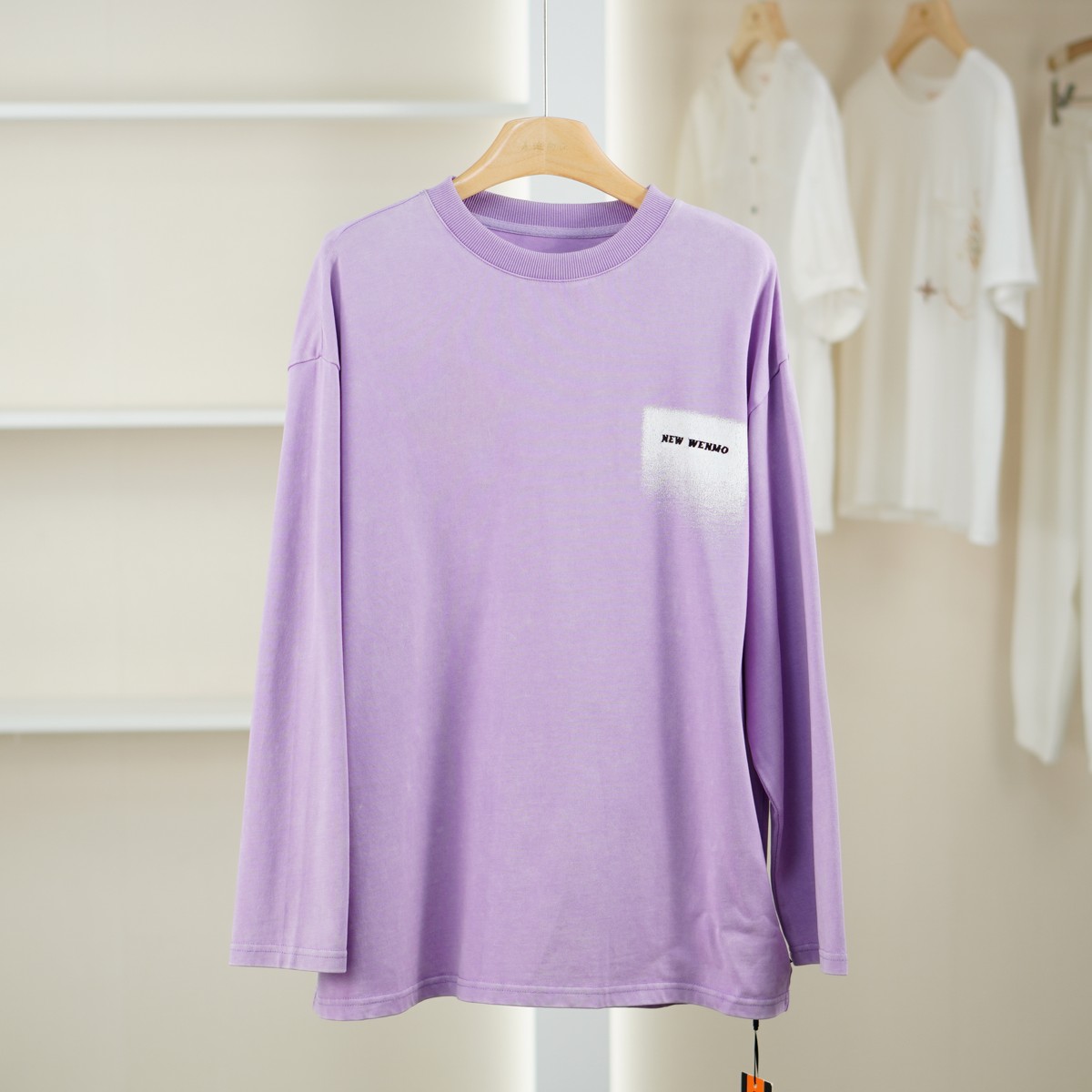 麦迪尚品【文M】51105413 含棉印花长袖上衣春秋女装品牌折扣