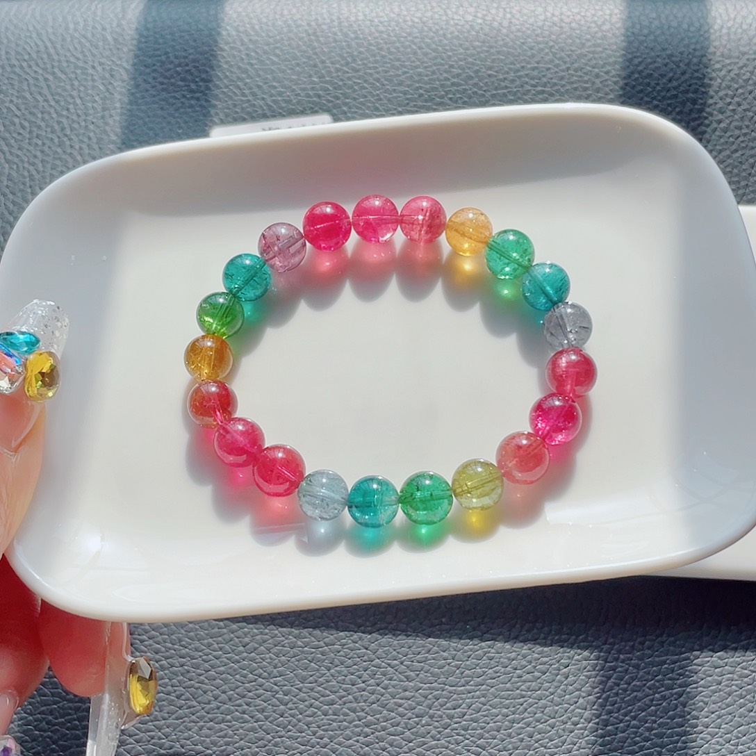 碧玺手链未镶嵌8.6mm左右