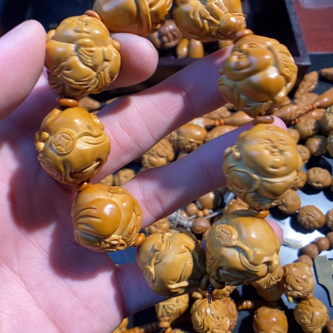 妞***～橄榄核手串/手链财神