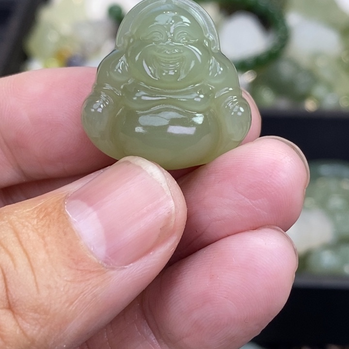 和田玉颈饰未镶嵌呀*胖