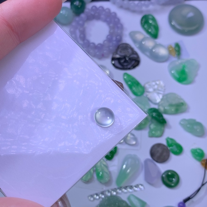 翡翠颈饰未镶嵌天然翡翠A货蛋面