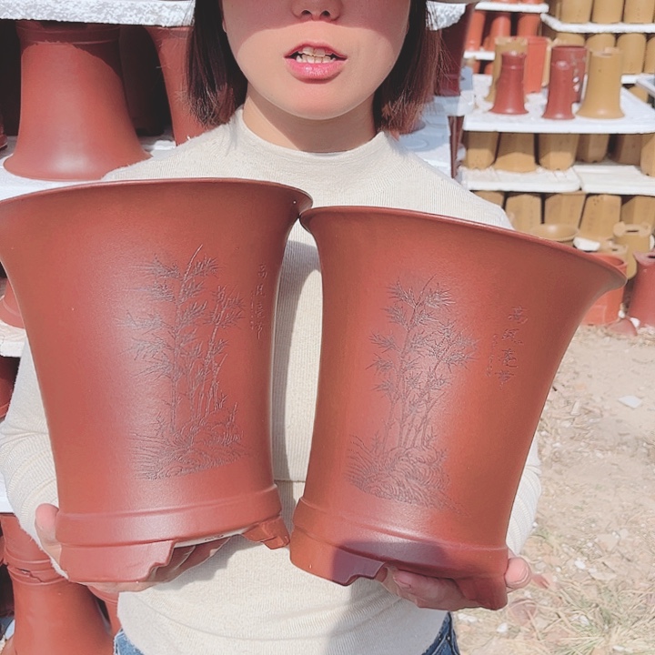 花盆紫砂宜兴紫砂精品花盆 