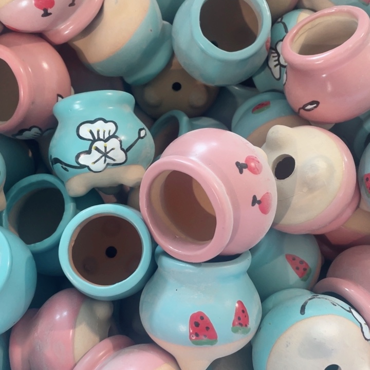 陶瓷随机3个拇指盆不重复