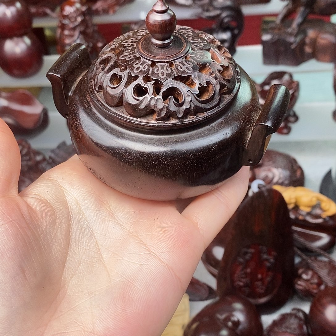 啊***神小叶紫檀把件香炉