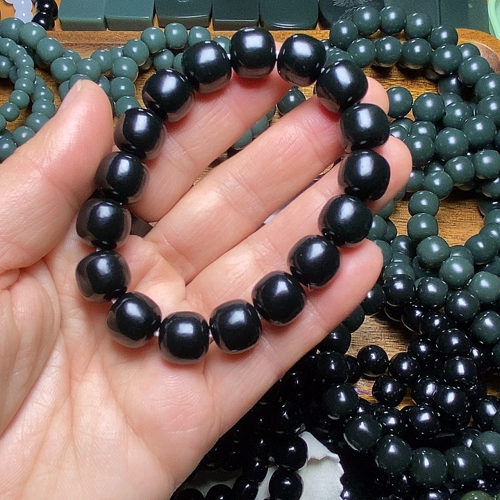 和田玉（青玉）未镶嵌手链和田玉青海小灶火货头