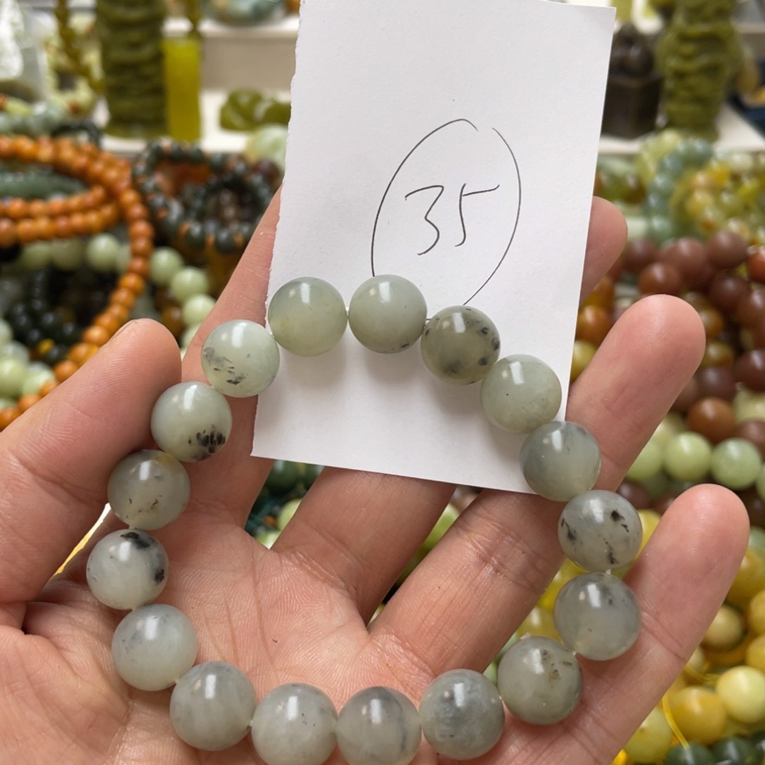 蛇纹石玉手链未镶嵌