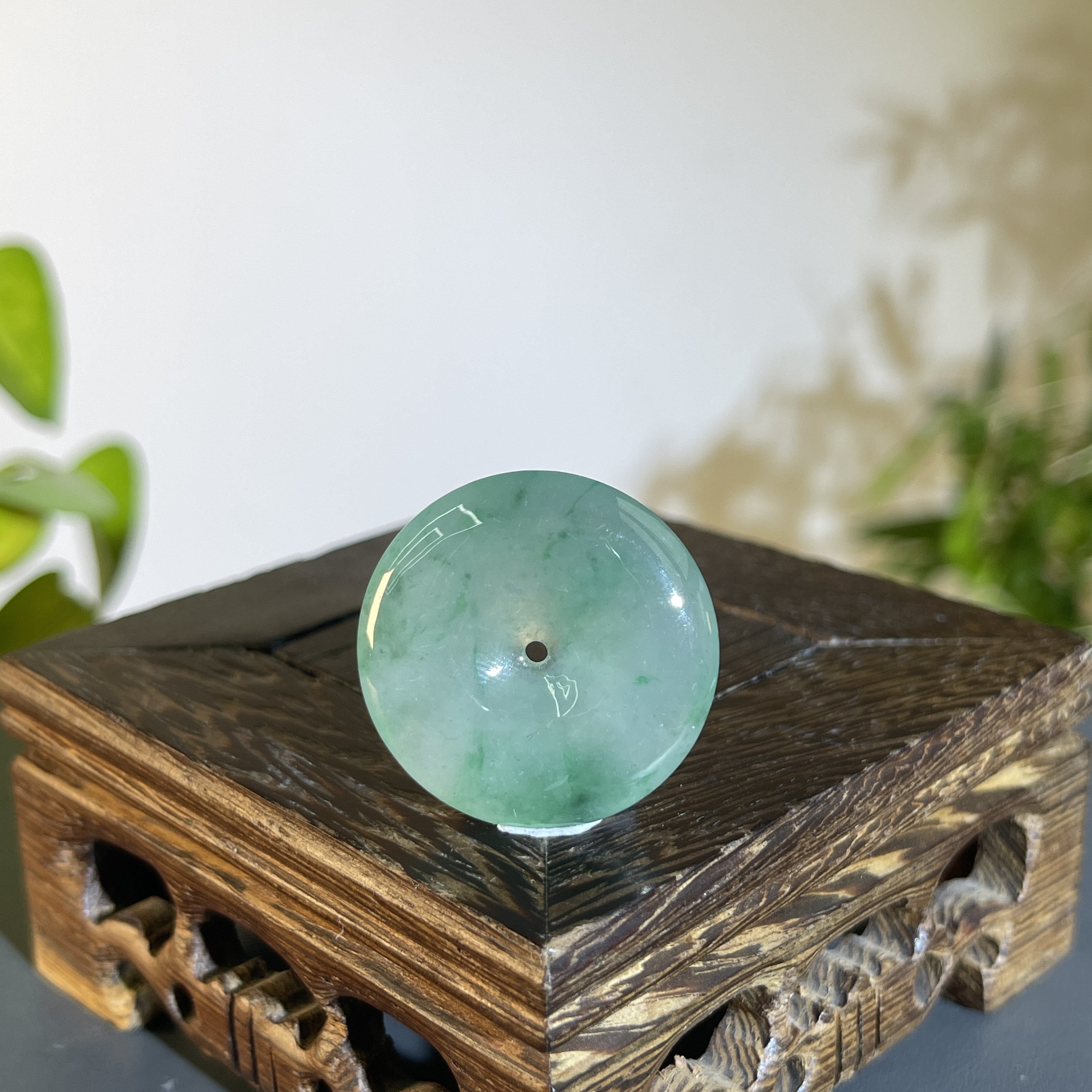 JTB07-241  天然缅甸翡翠A货 平安扣