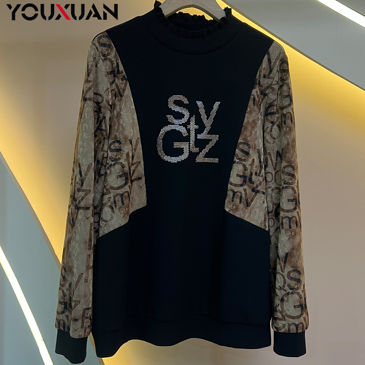 【秋意微浓】2023女士秋冬长袖半高领上衣百搭休闲时尚打底衫67238.