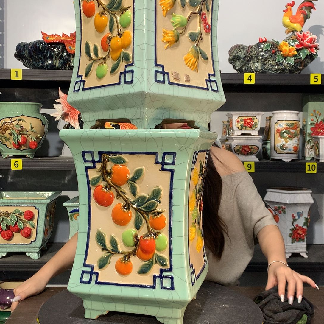 A***o高温烧制石湾盆盆瑕疵