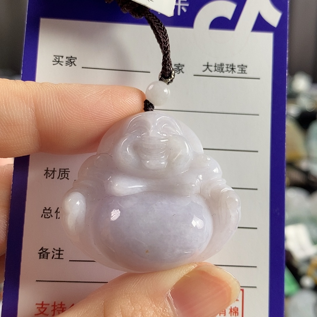 翡翠未镶嵌颈饰佛公