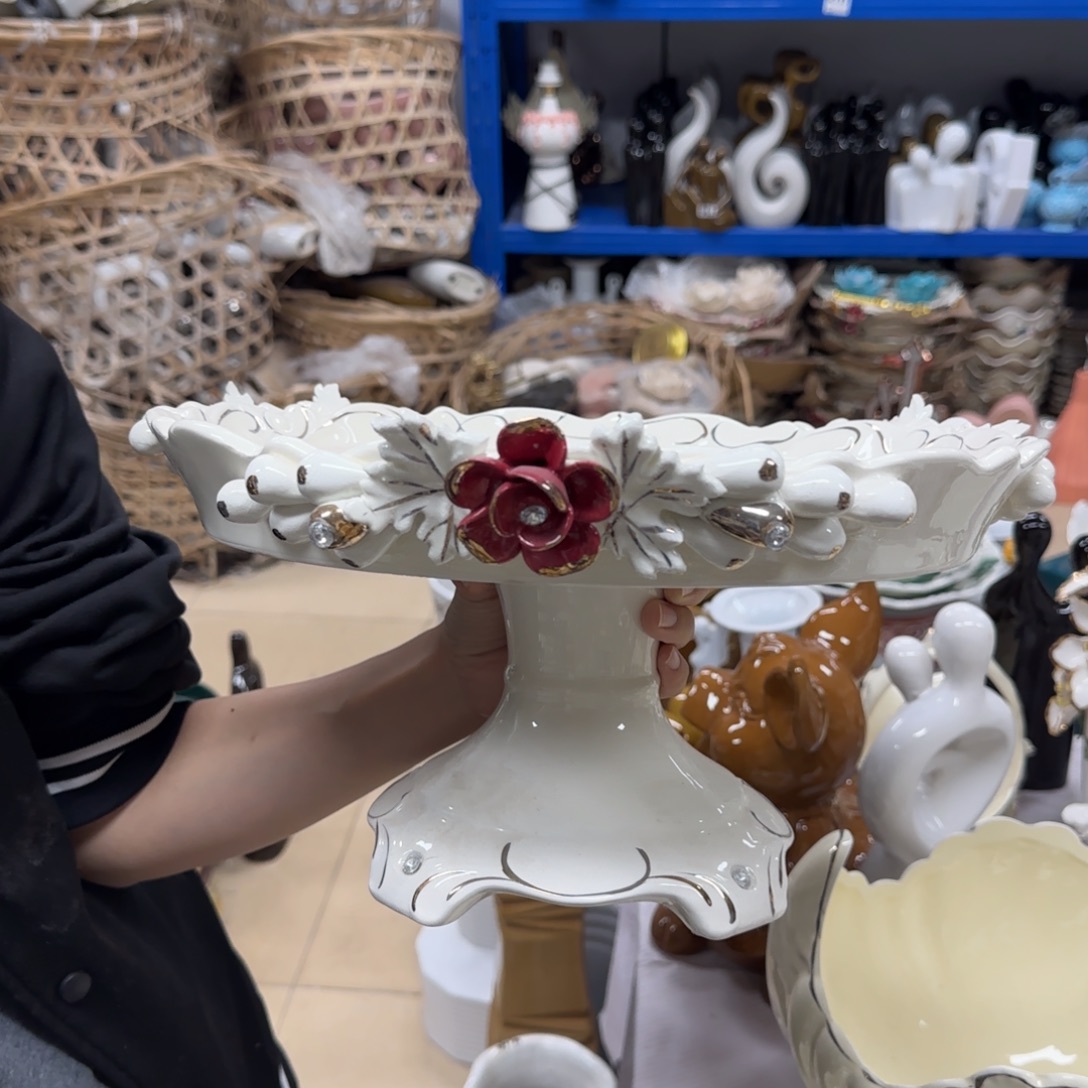 瓷片陶瓷工艺花瓶摆件
