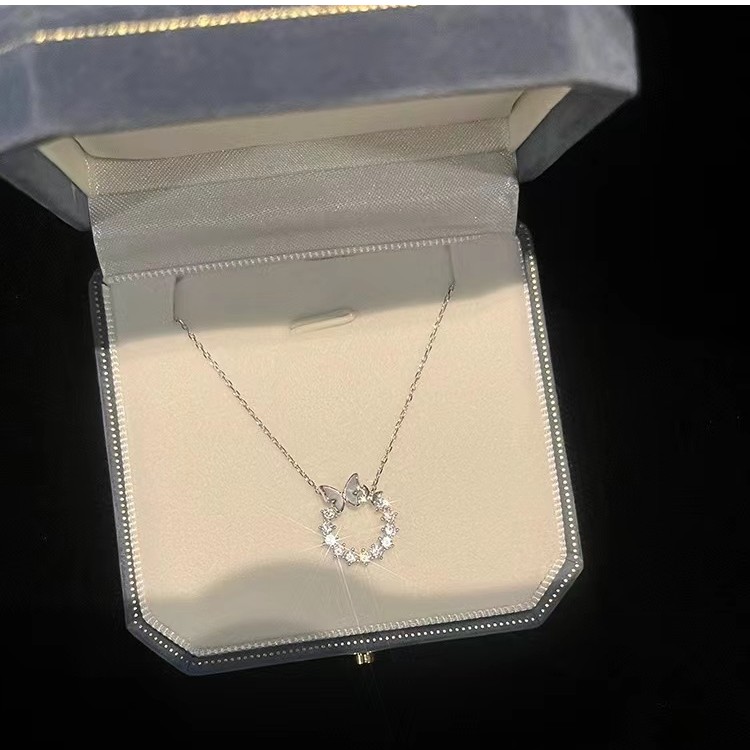 柯柒 钛钢项链 蝶梦花雾项链女轻奢时尚气质小众设计感甜美锁骨链