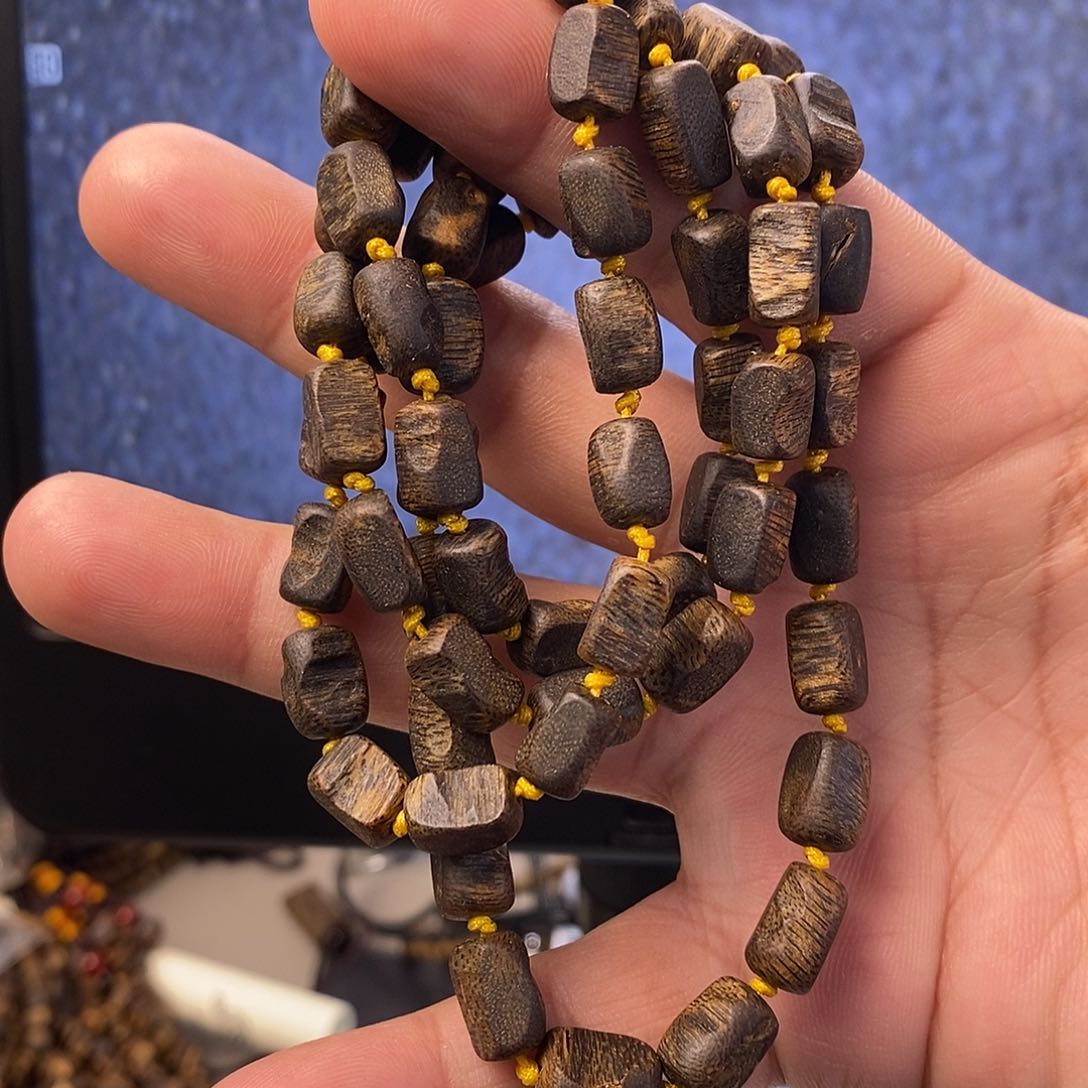 沉香手串沉水留疤多圈24克多样性发一