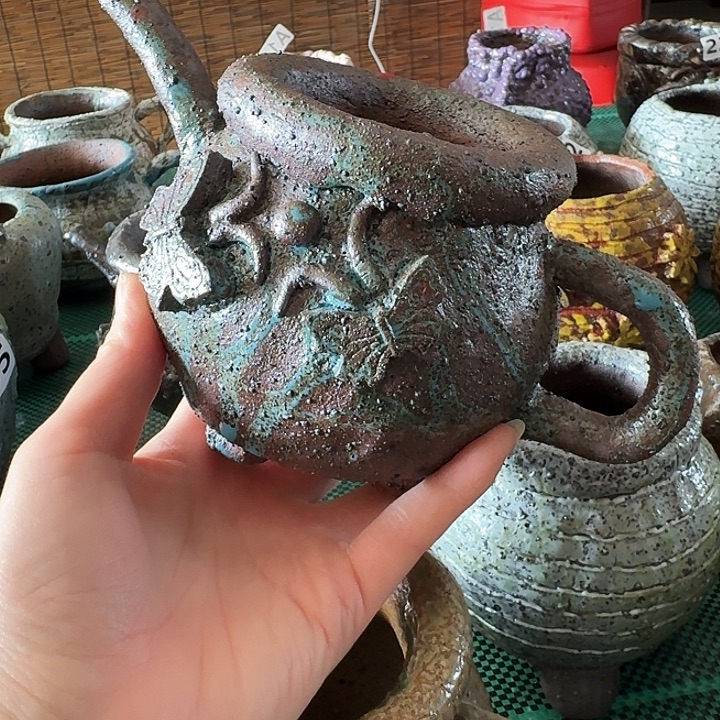 内口6高10粗陶手工制作