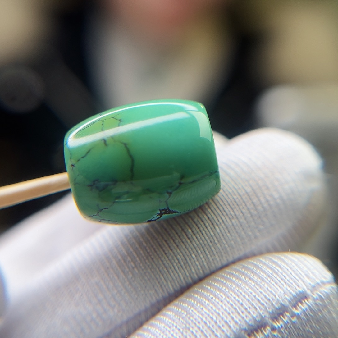 绿松石珠宝奇石未镶嵌13.4直径