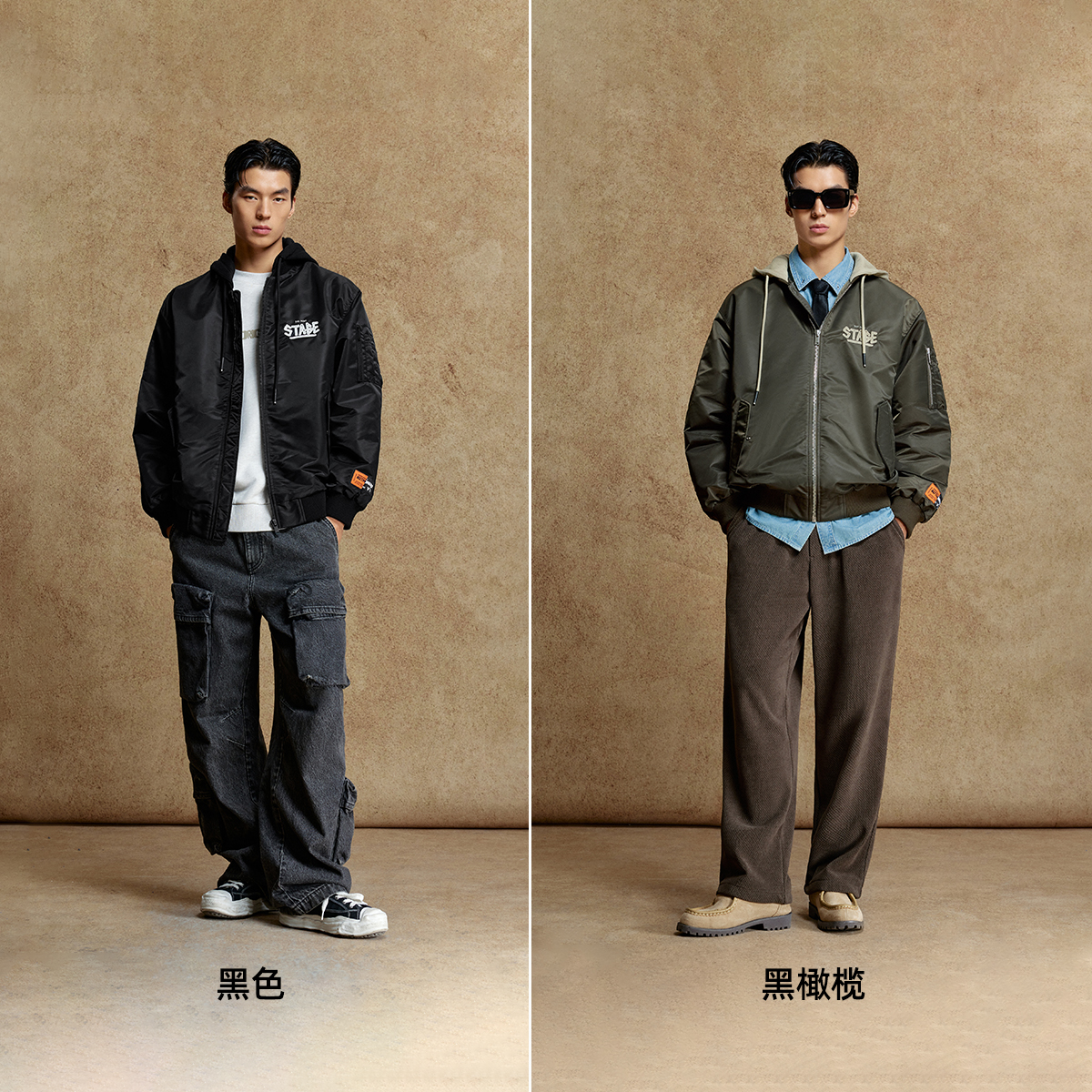 1186【金拐子专属】【杰克琼斯Jack Jones】棉服假两件领225309006