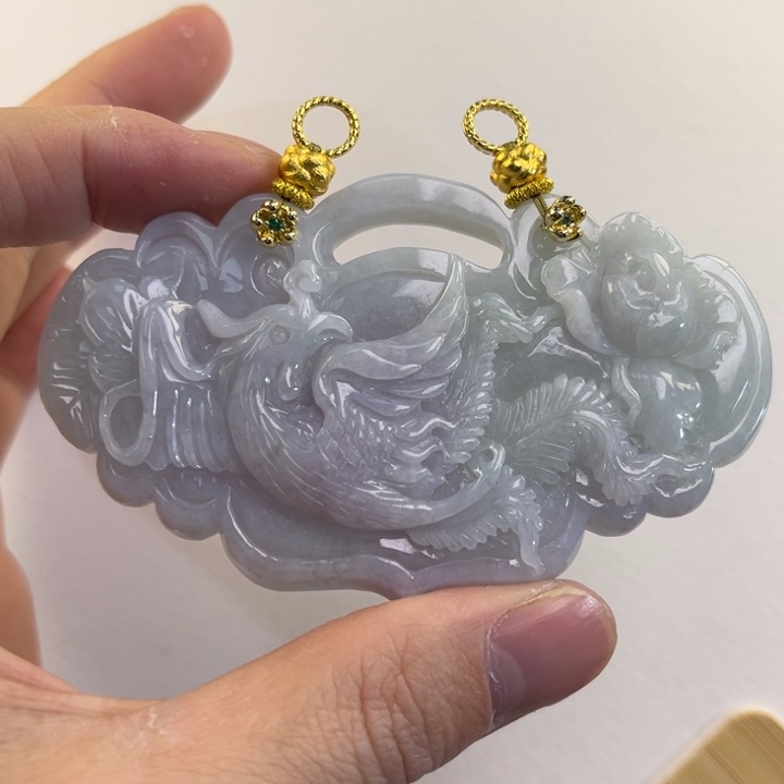 翡翠吊坠(赠链)未镶嵌代编织