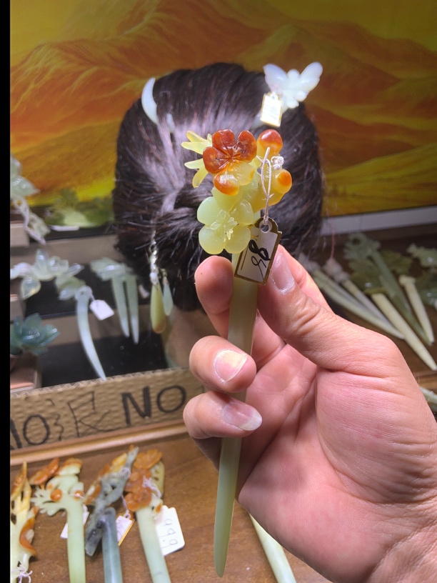 岫玉发簪、头饰、汉服发饰、简约玉簪、日常百搭、古风玉簪、精致发簪