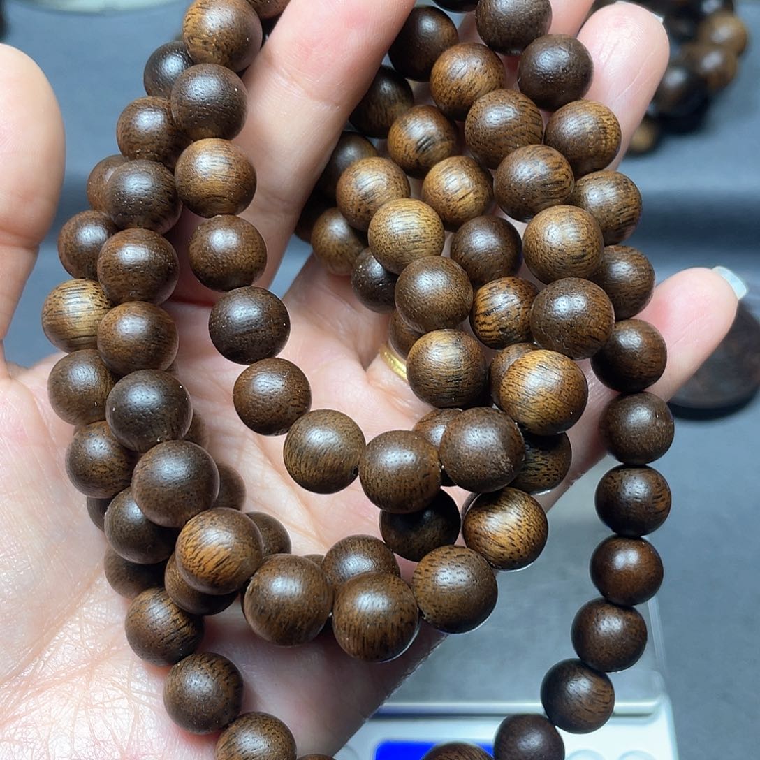 沉香手串雪*芽庄黄棋1.0