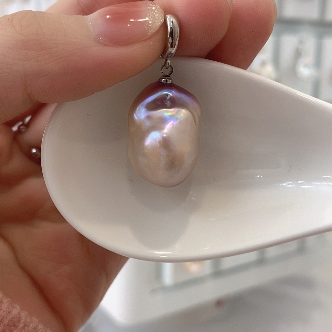 淡水珍珠颈饰银S925镶嵌