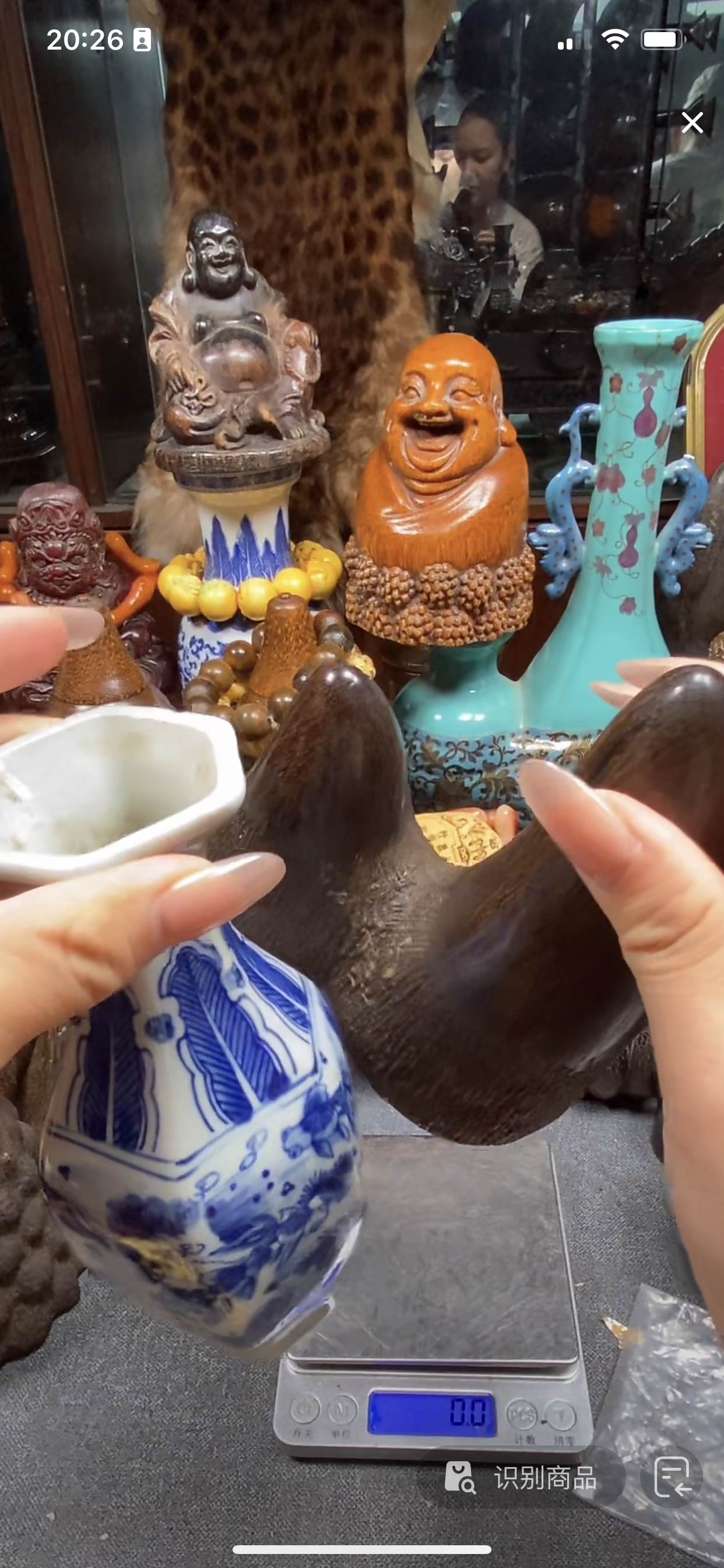 青花瓷陶瓷小瓷瓶客厅博古架酒柜工艺品装饰品摆件