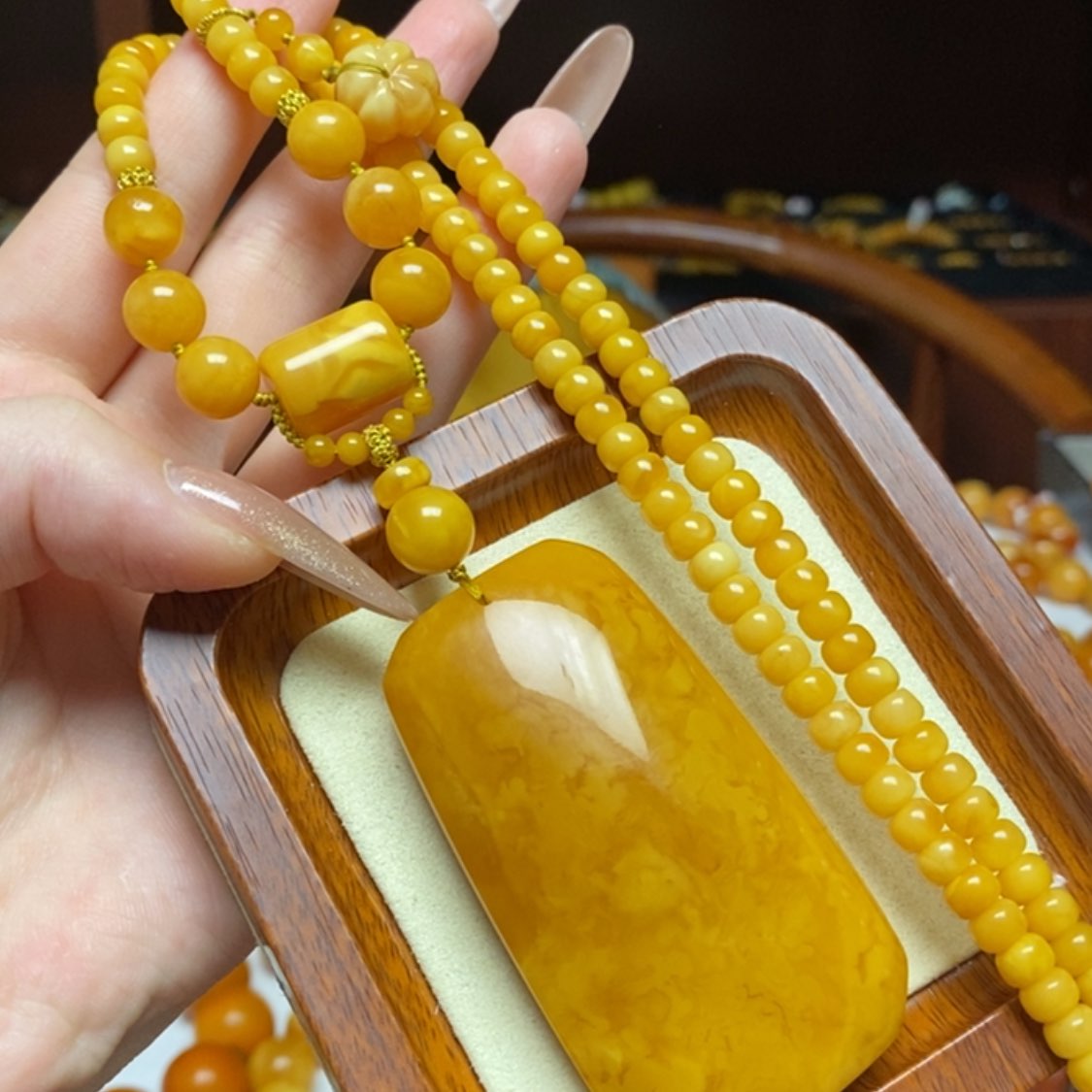 【闪购商品】蜜蜡颈饰未镶嵌项链