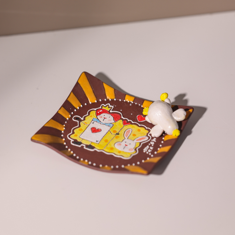 148手工手绘可爱小碟子