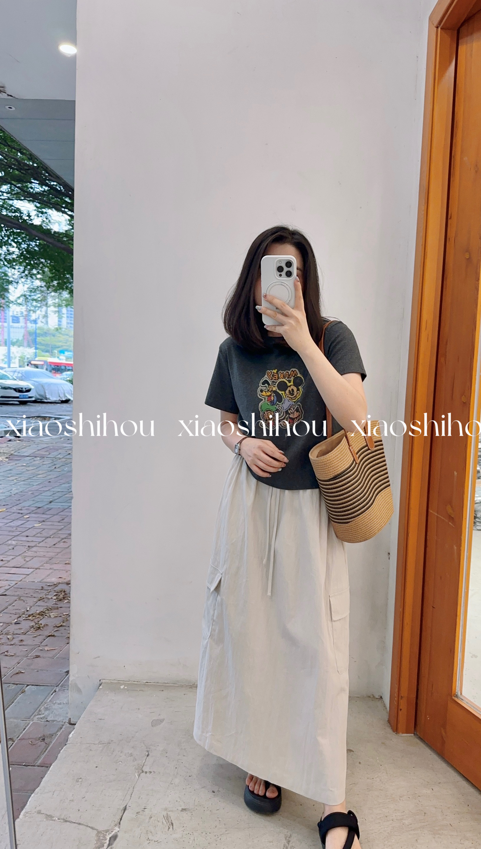 小时候女装店橡皮筋工装长半裙（有口袋）320