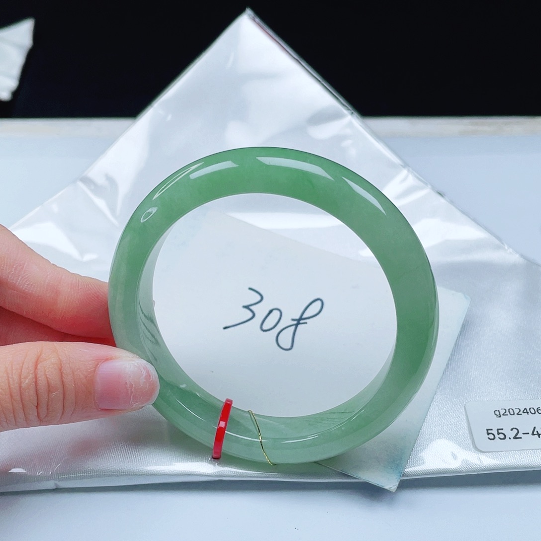 翡翠未镶嵌手镯55+正圈