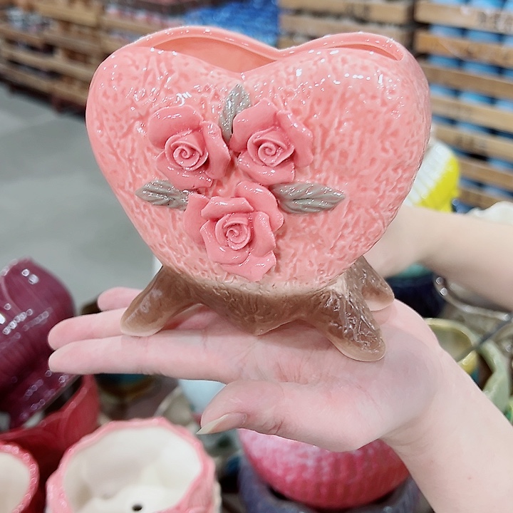 有孔，凑单福利满10元发货陶瓷多肉花盆！