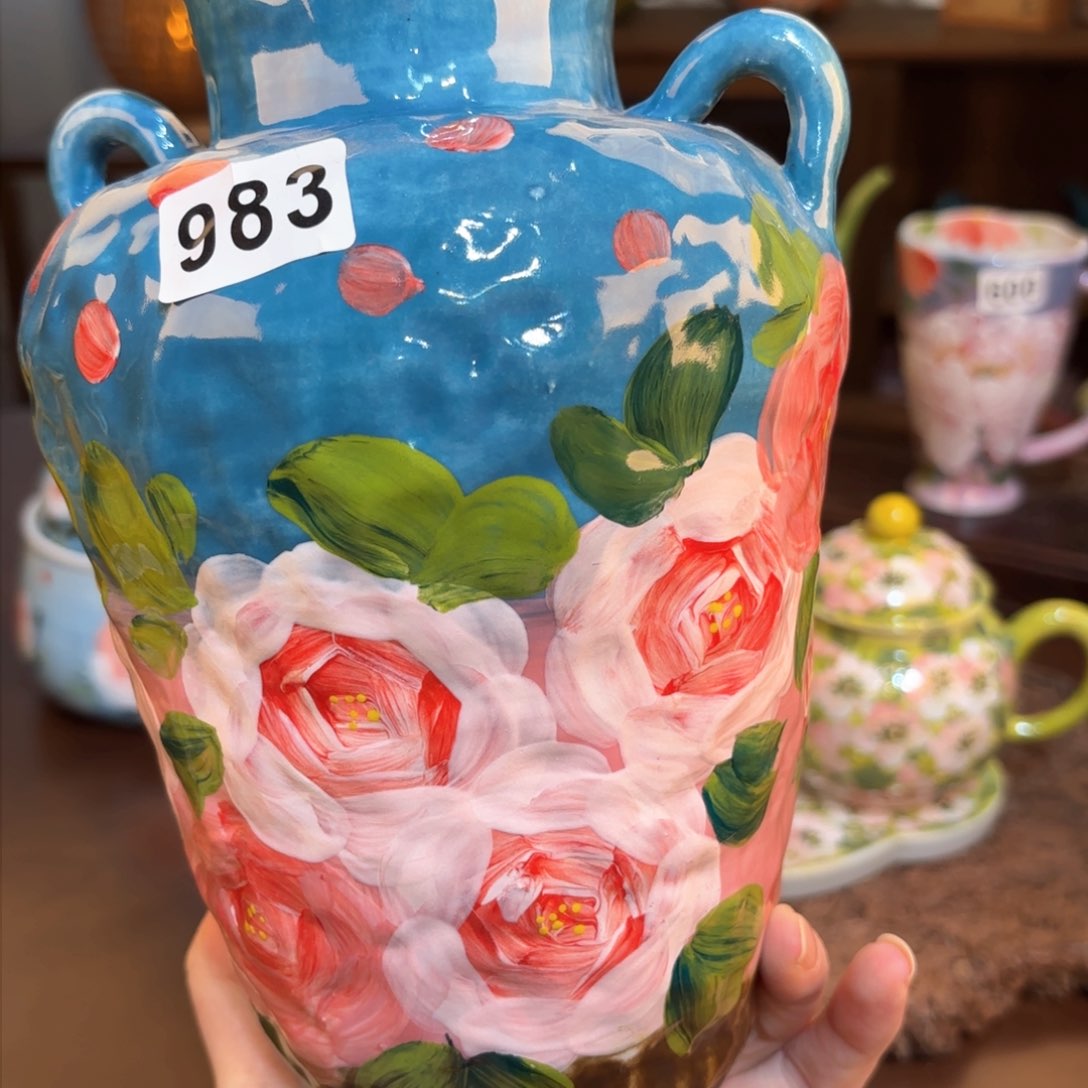 景德镇手绘高温釉下彩陶瓷茶具