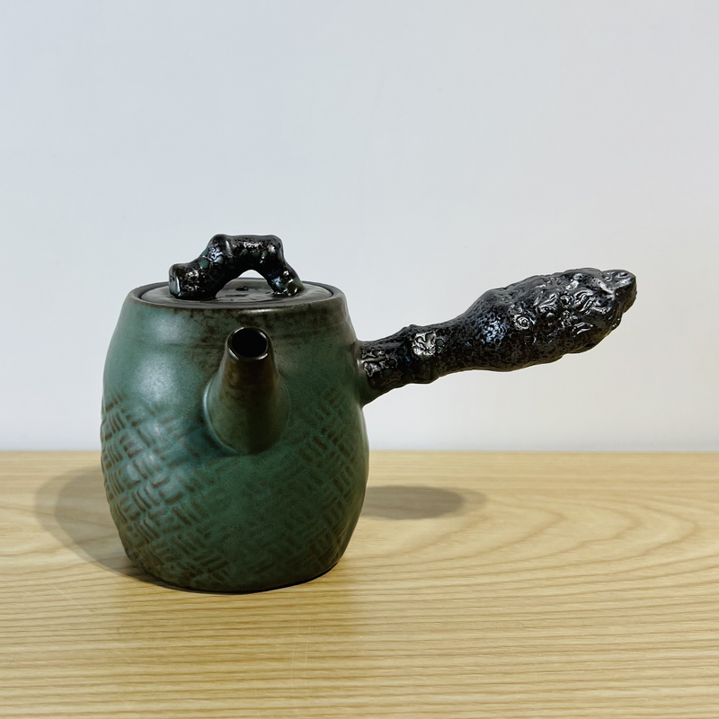 吾游茶器寻梵绿松侧把壶