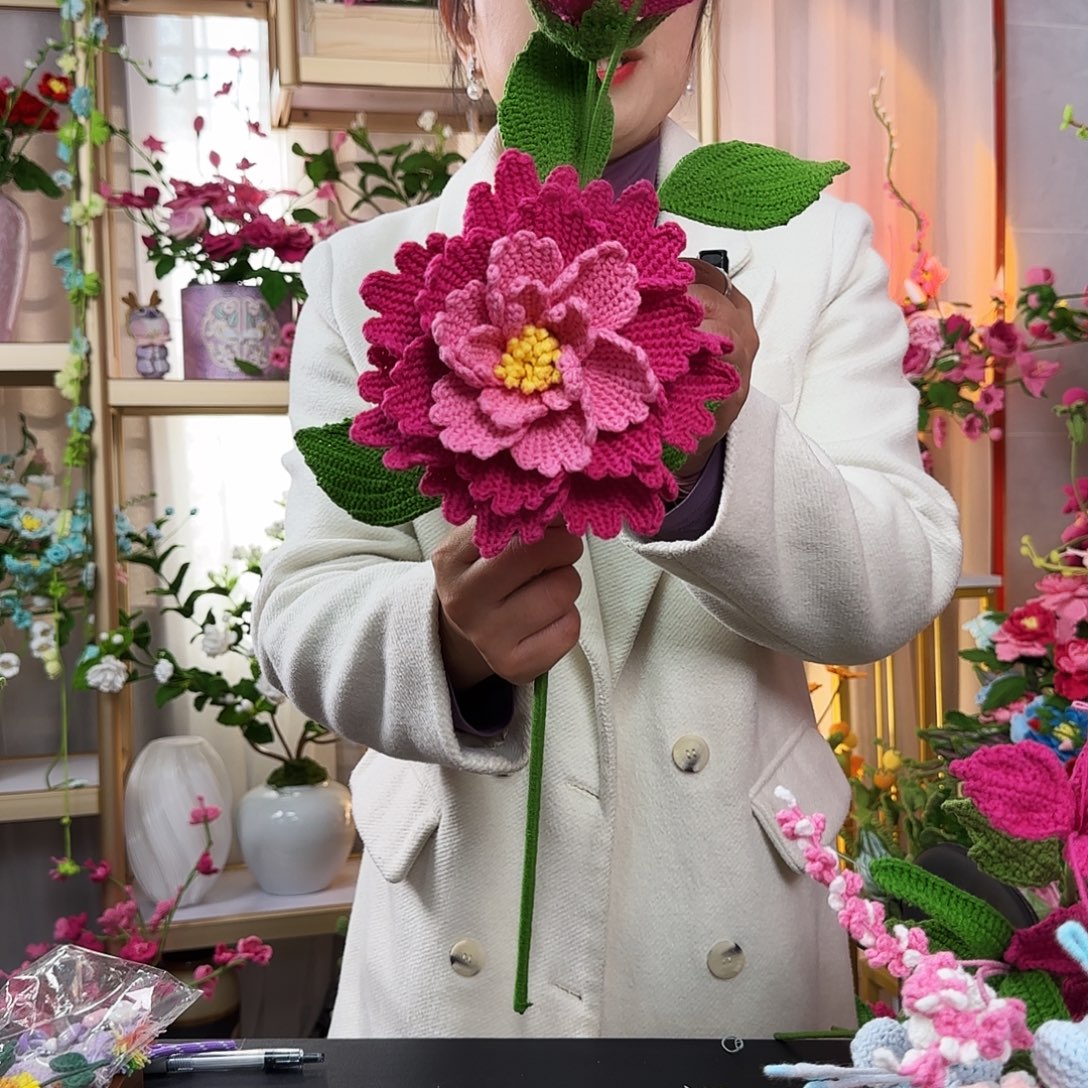 纯手工钩织钩织大牡丹
