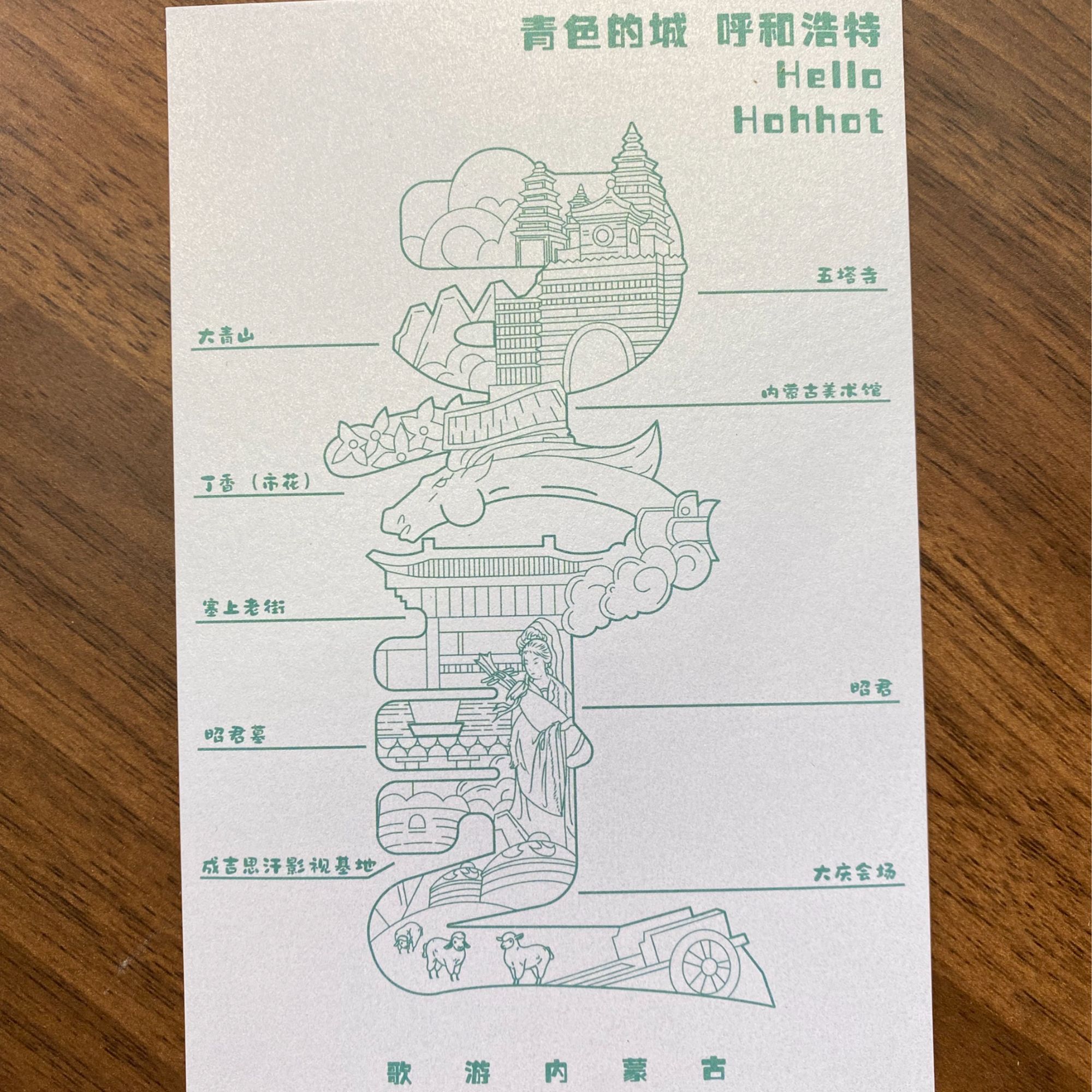 【欢塔】歌游内蒙古 蒙文明信片