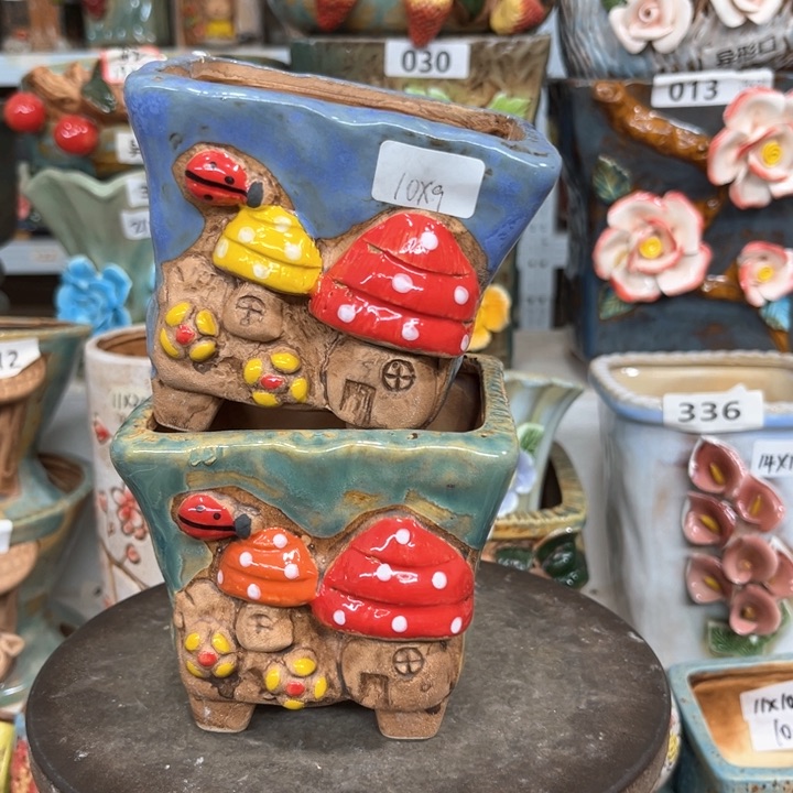 紫砂花盆粗陶材质多肉花盆