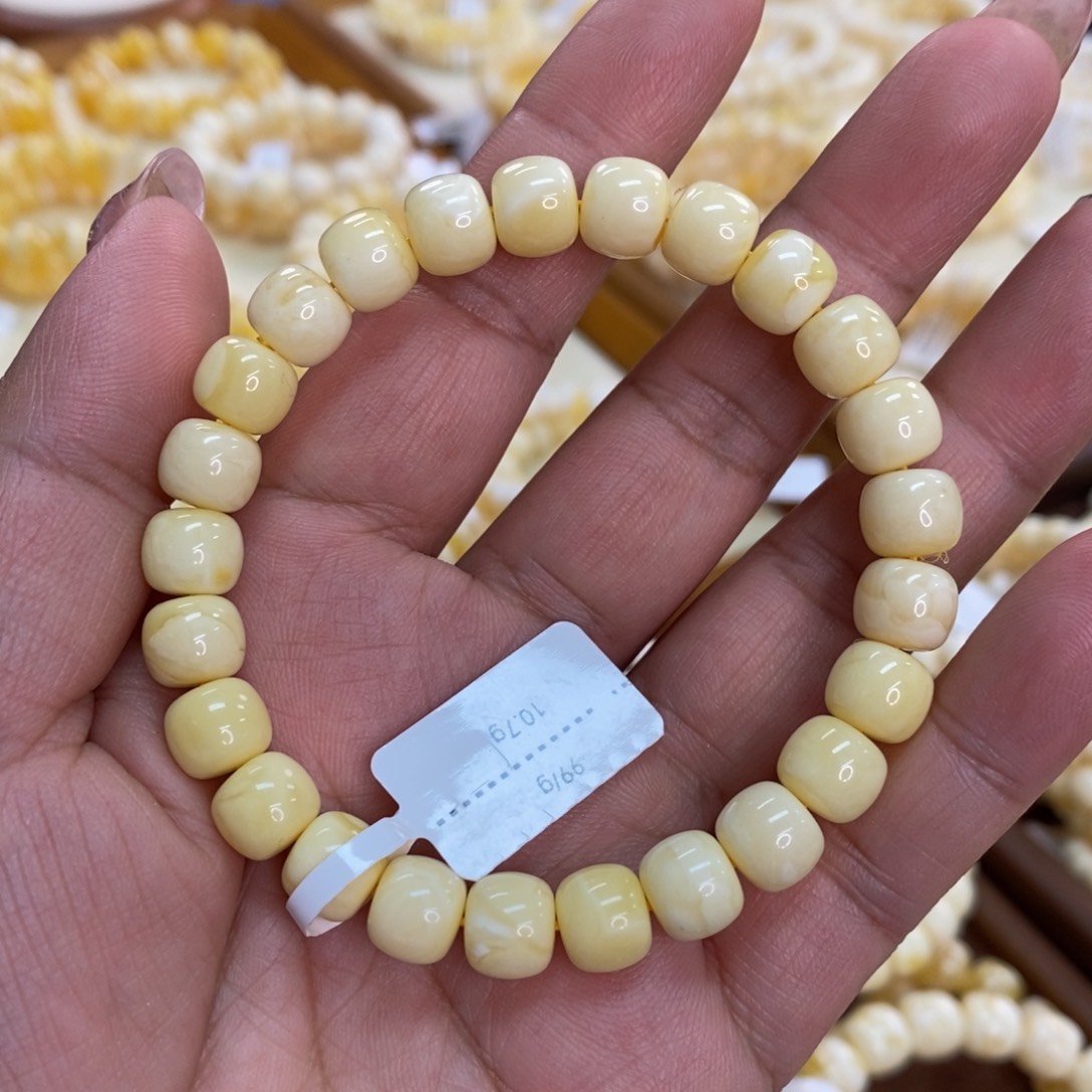 未镶嵌琥珀手链哈*✔9m虎皮手串