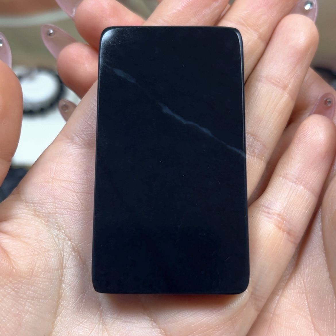 【闪购商品】和田玉（墨玉）一线天克左右未镶嵌