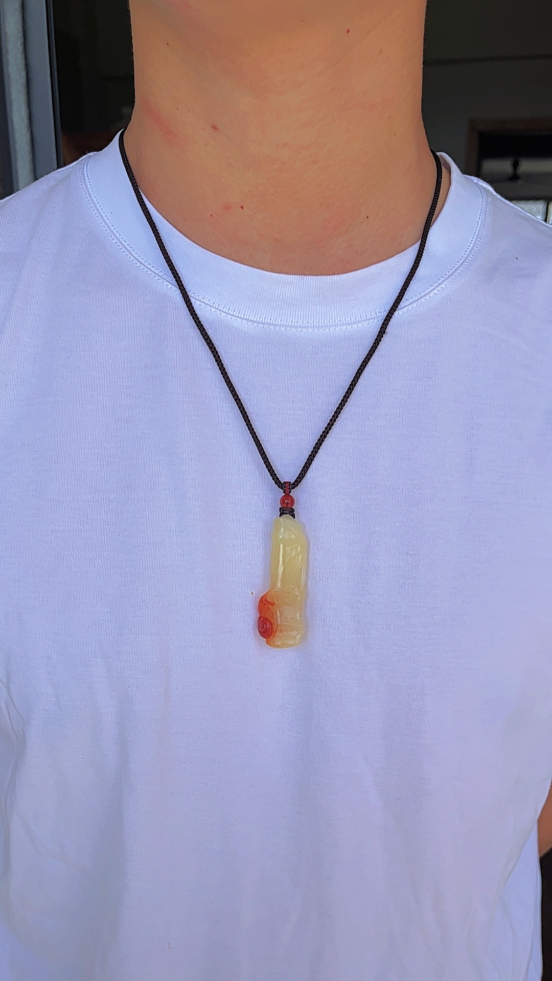 冰糖地芙蓉纯手工雕刻挂件“步步高升”