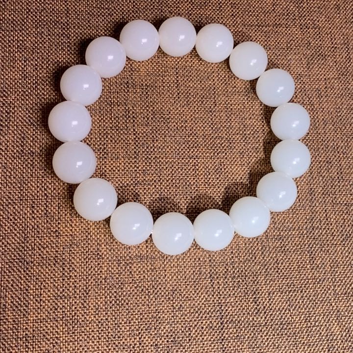 手链未镶嵌和田玉（白玉）叶*人