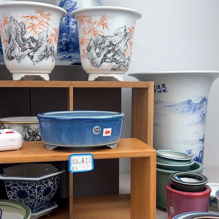 红陶鲍*林手工盆景花盆