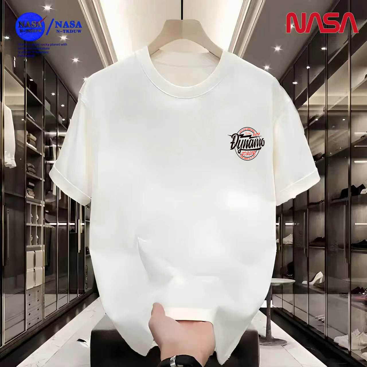 D16NASA联名重磅T恤男女同款时尚百搭圆领短袖【DYN】A-046